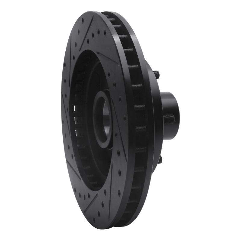 Picture of R1 69-96 Buick Estate Wagon Front Right Drilled & Slotted Black Brake Rotor