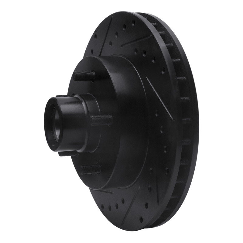 Picture of R1 69-96 Buick Riviera Front Left Drilled & Slotted Black Brake Rotor