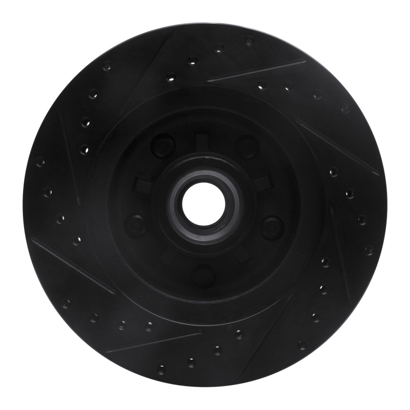 Picture of R1 69-96 Buick Estate Wagon Front Right Drilled & Slotted Black Brake Rotor