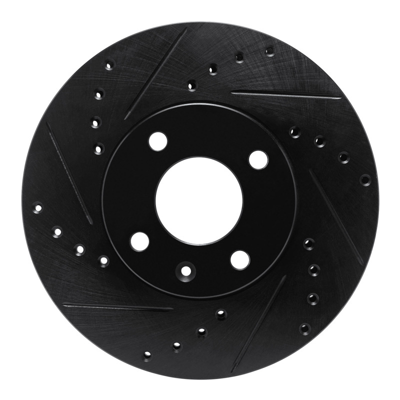 Picture of R1 16-22 Chevrolet SPARK (USA/Canada) Front Left Drilled & Slotted Black Brake Rotor