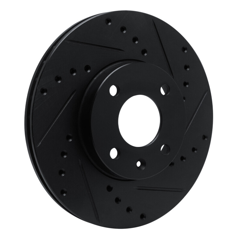 Picture of R1 16-22 Chevrolet SPARK (USA/Canada) Front Right Drilled & Slotted Black Brake Rotor