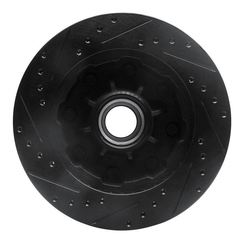 Picture of R1 71-95 Chevrolet C20 Pickup Front Right Drilled & Slotted Black Brake Rotor