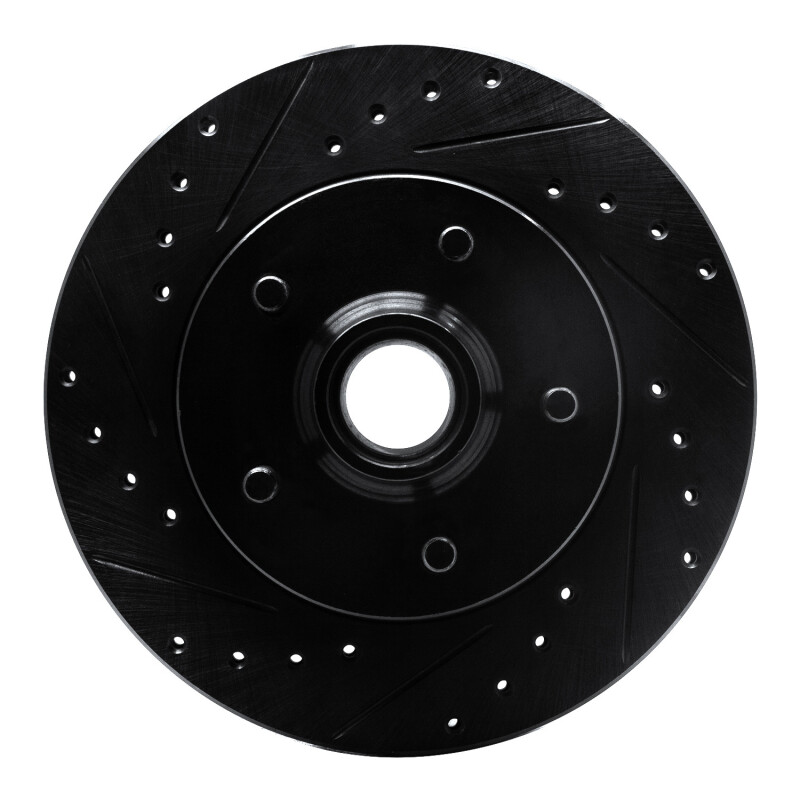 Picture of R1 88-91 Chevrolet C1500 Front Left Drilled & Slotted Black Brake Rotor