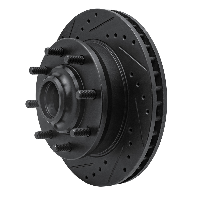 Picture of R1 71-95 Chevrolet P20 Front Left Drilled & Slotted Black Brake Rotor