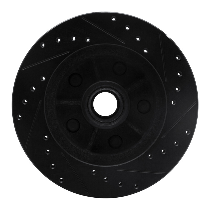 Picture of R1 88-91 Chevrolet C1500 Front Left Drilled & Slotted Black Brake Rotor