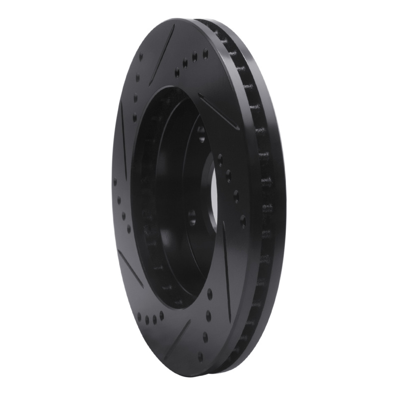 Picture of R1 79-98 Buick Riviera Rear/Front Right Drilled & Slotted Black Brake Rotor