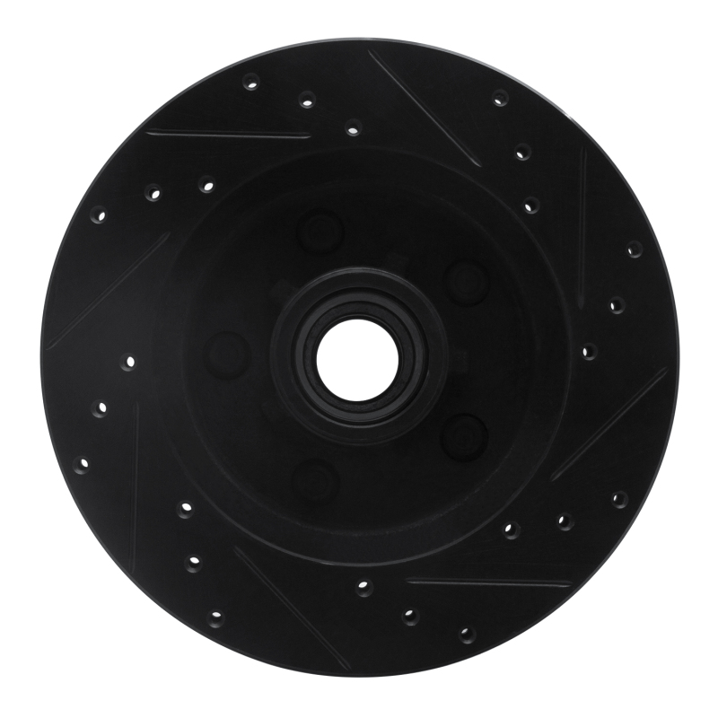 Picture of R1 88-94 Chevrolet C1500 Front Left Drilled & Slotted Black Brake Rotor
