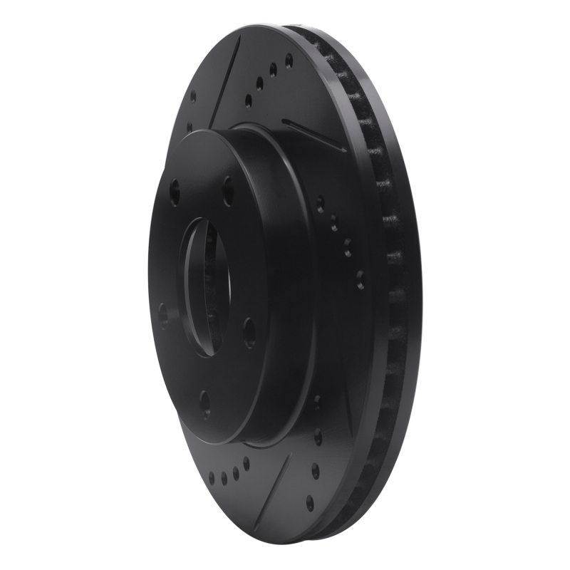 Picture of R1 79-98 Buick Riviera Front/Rear Left Drilled & Slotted Black Brake Rotor