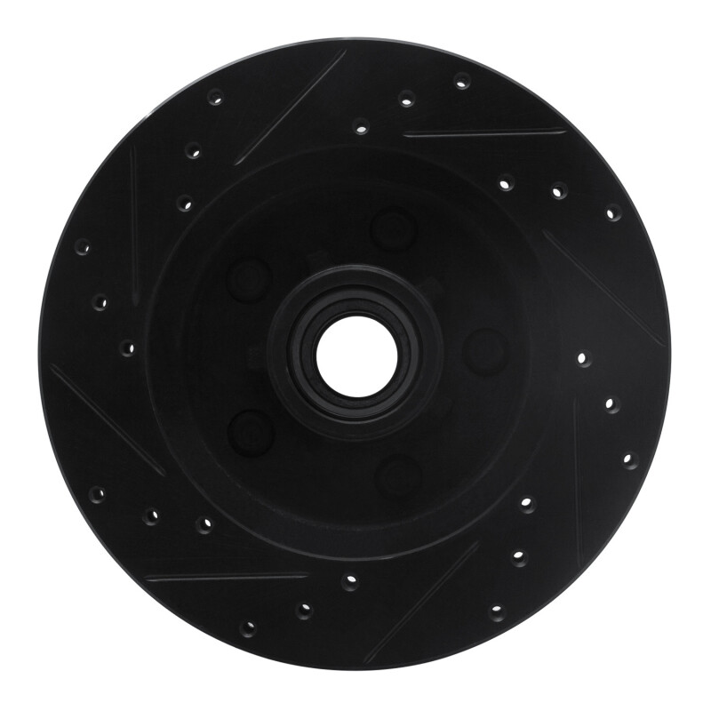Picture of R1 88-94 Chevrolet C1500 Front Right Drilled & Slotted Black Brake Rotor