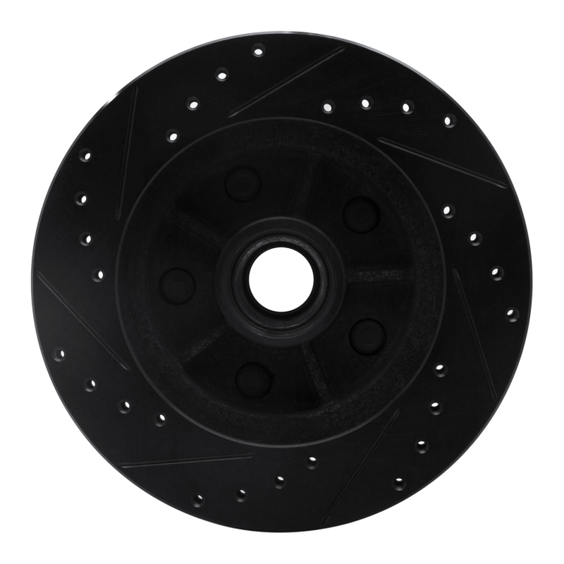 Picture of R1 88-91 Chevrolet C1500 Front Right Drilled & Slotted Black Brake Rotor