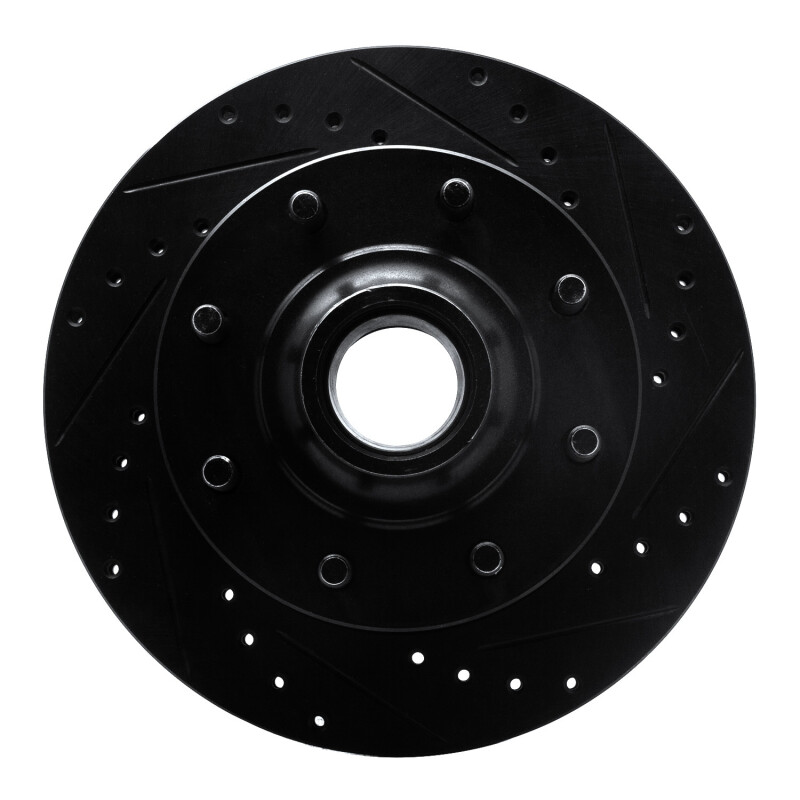 Picture of R1 93-95 Chevrolet G30 Front Right Drilled & Slotted Black Brake Rotor