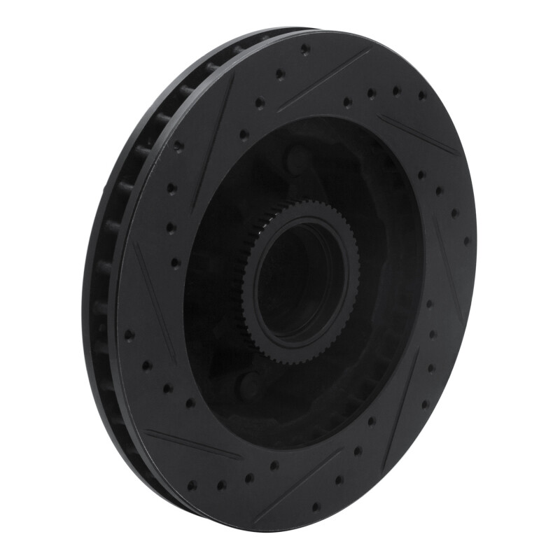 Picture of R1 93-95 Chevrolet G30 Front Right Drilled & Slotted Black Brake Rotor