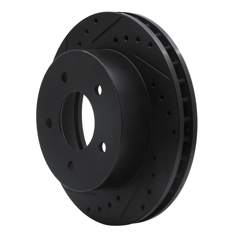 Picture of R1 90-02 Chevrolet ASTRO Front Left Drilled & Slotted Black Brake Rotor