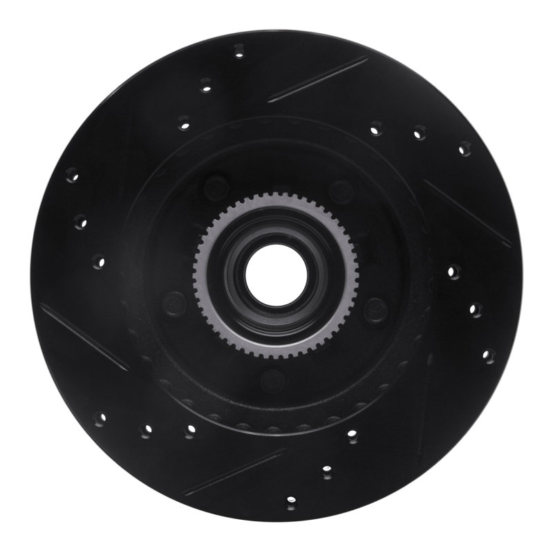Picture of R1 91-03 Chevrolet S10 Blazer Front Right Drilled & Slotted Black Brake Rotor