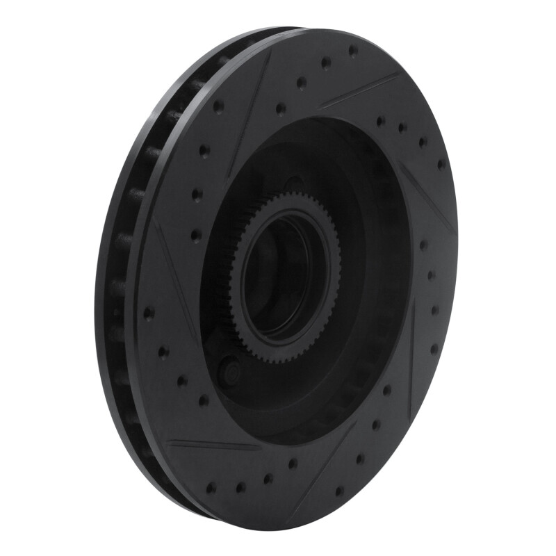 Picture of R1 93-95 Chevrolet G10 Front Right Drilled & Slotted Black Brake Rotor