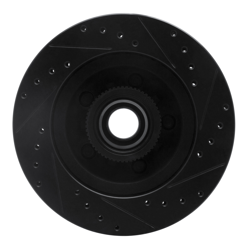 Picture of R1 93-95 Chevrolet G20 Front Left Drilled & Slotted Black Brake Rotor