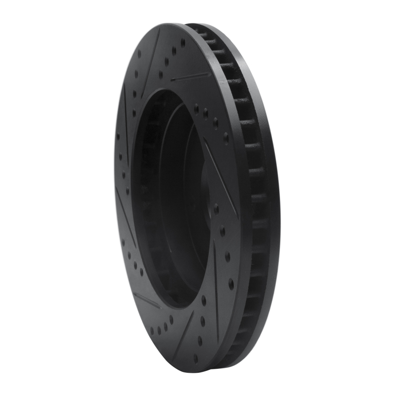 Picture of R1 97-05 Chevrolet S10 Front Right Drilled & Slotted Black Brake Rotor