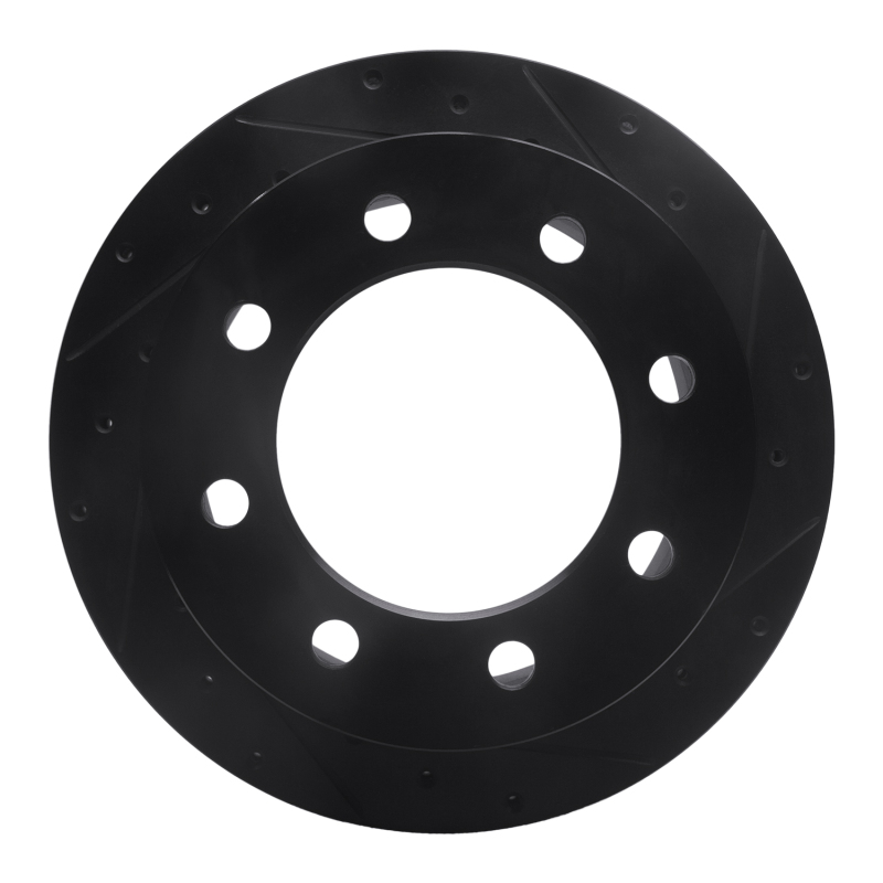 Picture of R1 01-10 Chevrolet Express 3500 Rear Right Drilled & Slotted Black Brake Rotor