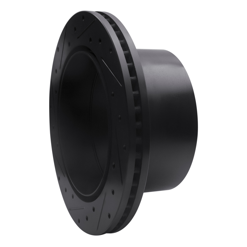 Picture of R1 01-10 Chevrolet Express 3500 Rear Right Drilled & Slotted Black Brake Rotor