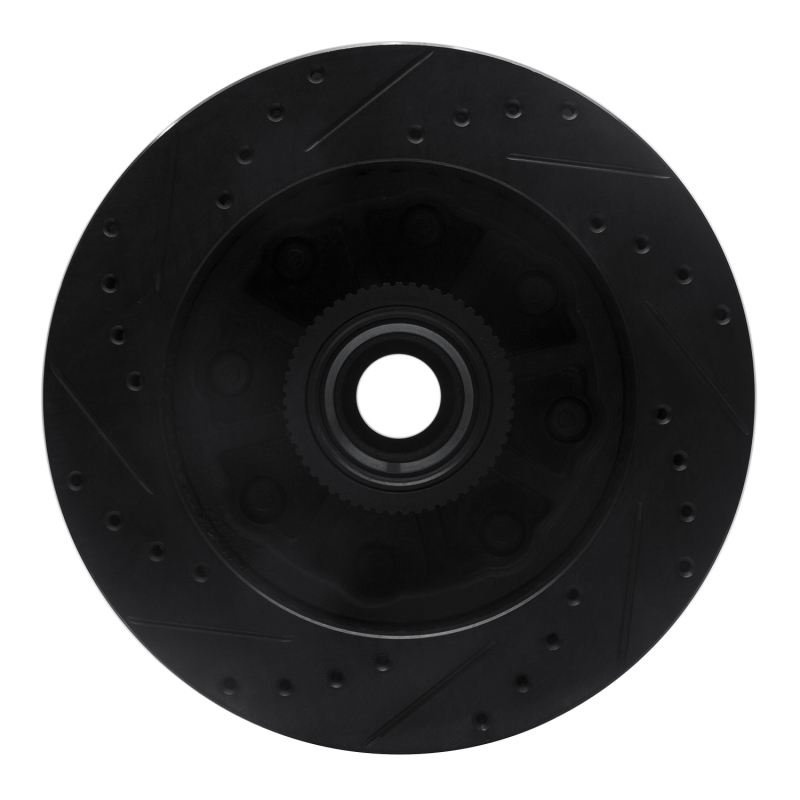 Picture of R1 01-02 Chevrolet Express 3500 Front Right Drilled & Slotted Black Brake Rotor
