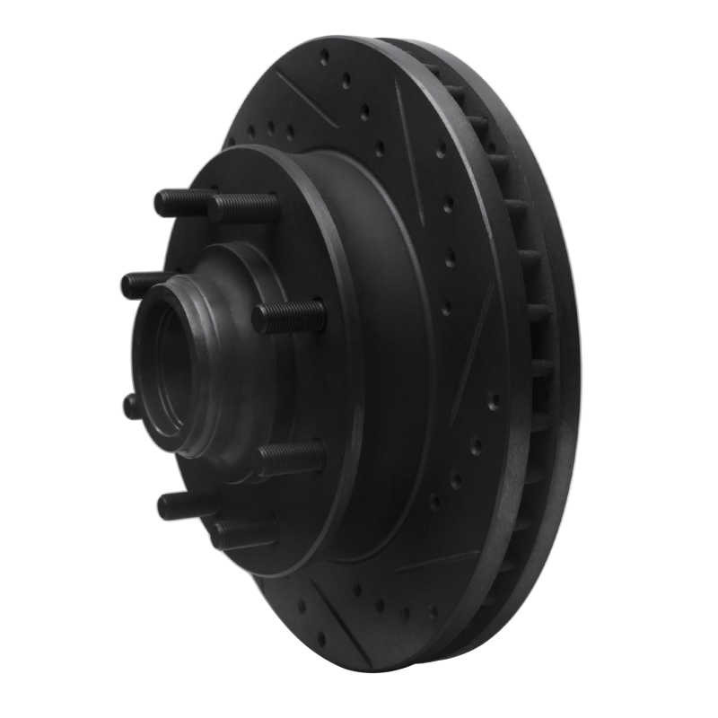 Picture of R1 01-02 Chevrolet Express 3500 Front Right Drilled & Slotted Black Brake Rotor
