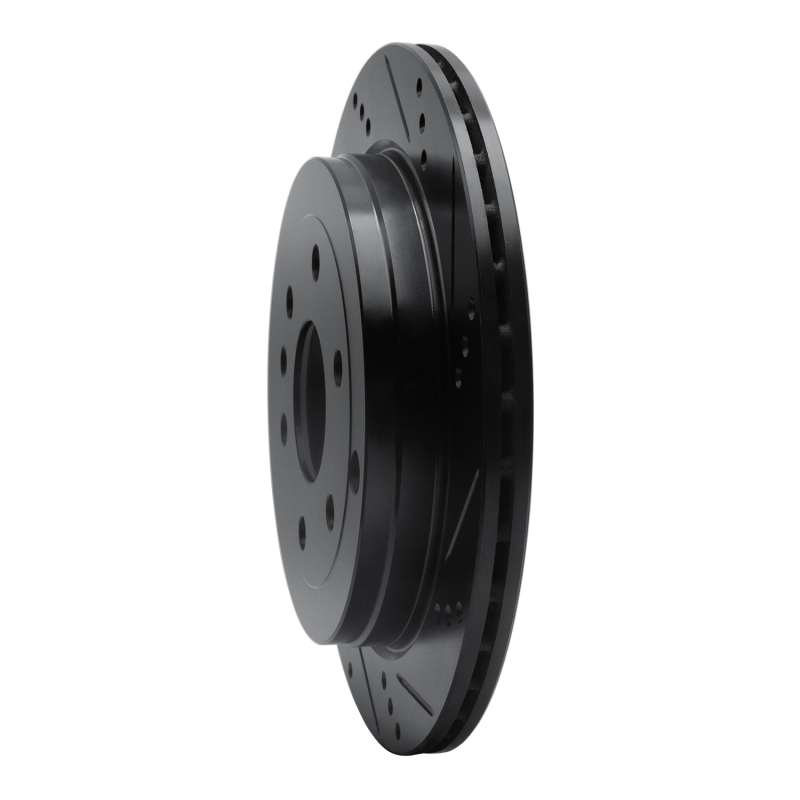 Picture of R1 07-17 Buick Enclave Rear Right Drilled & Slotted Black Brake Rotor