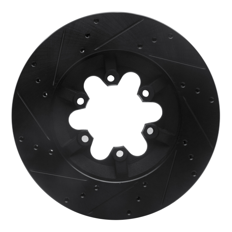 Picture of R1 09-12 Chevrolet Colorado Front Right Drilled & Slotted Black Brake Rotor