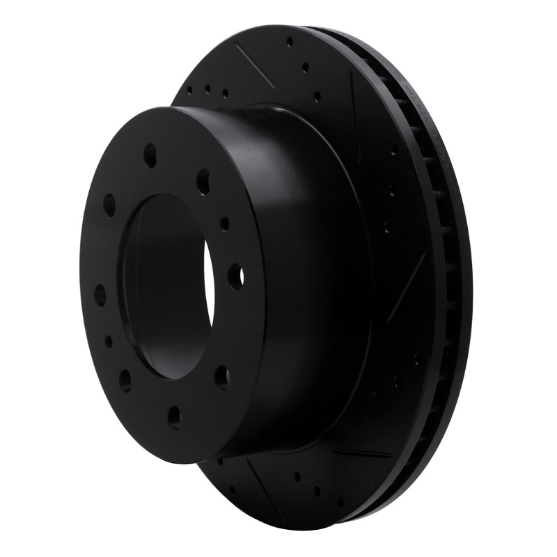Picture of R1 11-25 Chevrolet Silverado 3500 HD Rear Right Drilled & Slotted Black Brake Rotor