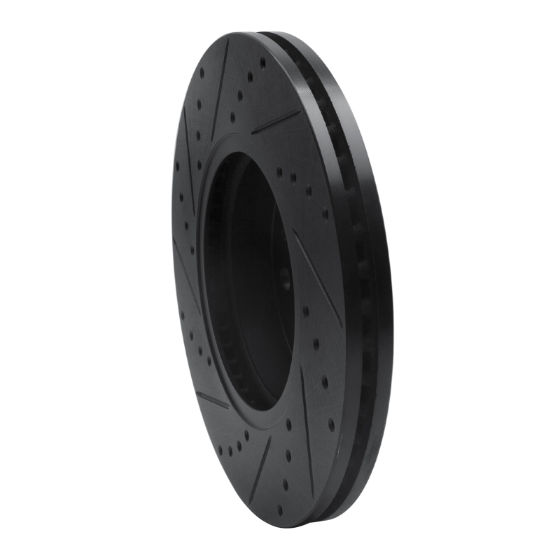 Picture of R1 15-20 Chevrolet Colorado Front Right Drilled & Slotted Black Brake Rotor