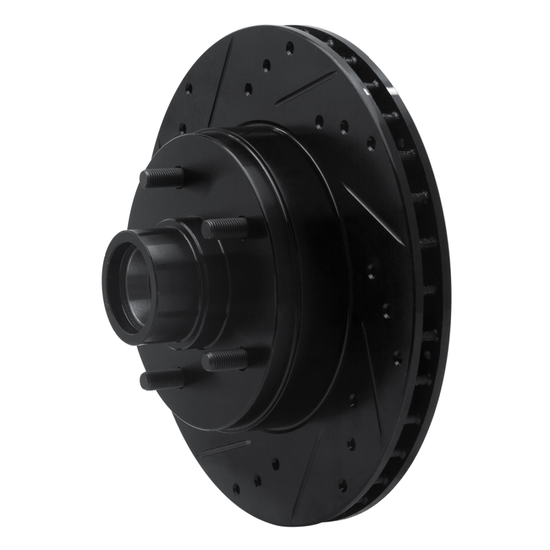Picture of R1 91-96 Buick COMMERCIAL CHASSIS Front Left Drilled & Slotted Black Brake Rotor
