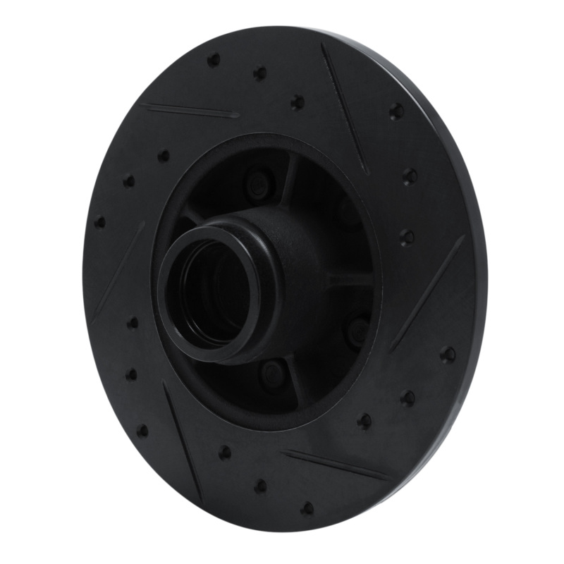 Picture of R1 84-87 Pontiac Fiero Front Left Drilled & Slotted Black Brake Rotor