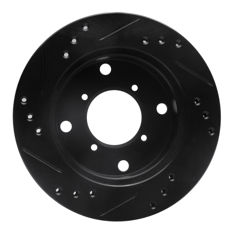 Picture of R1 89-01 Chevrolet Metro Front Right Drilled & Slotted Black Brake Rotor
