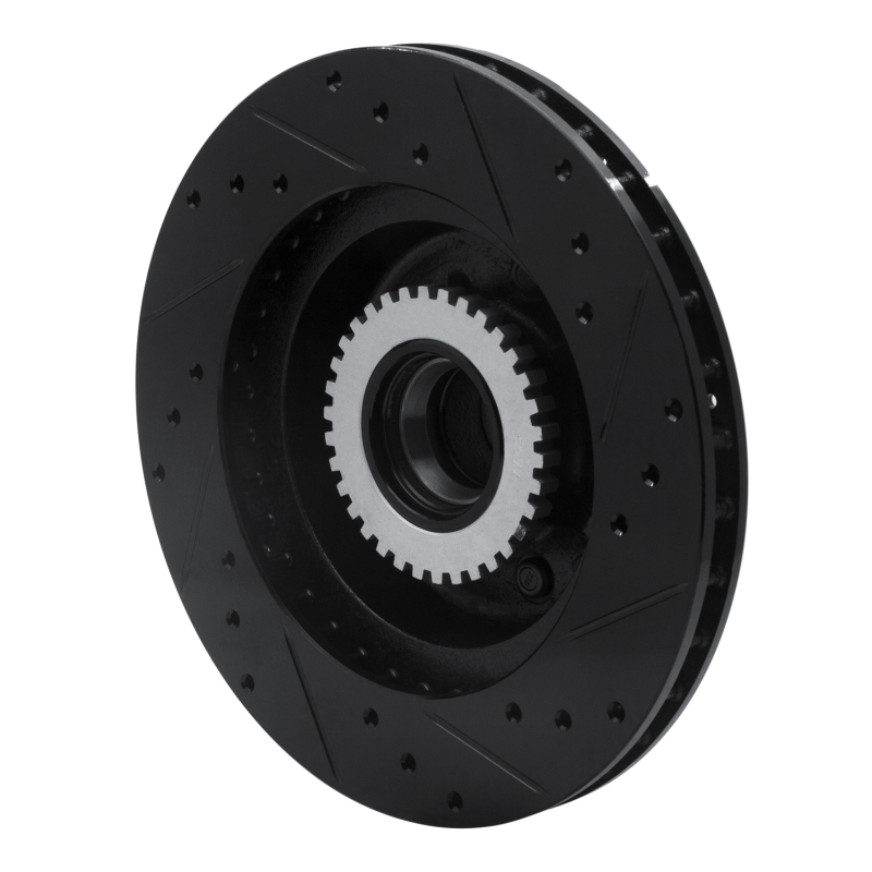 Picture of R1 91-96 Buick COMMERCIAL CHASSIS Front Left Drilled & Slotted Black Brake Rotor