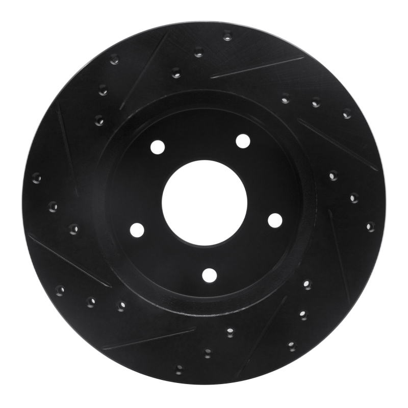 Picture of R1 78-81 Pontiac Firebird Rear Right Drilled & Slotted Black Brake Rotor