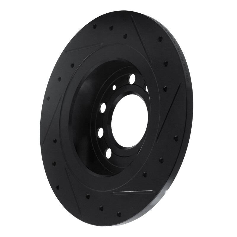 Picture of R1 85-92 Chevrolet Camaro Rear Left Drilled & Slotted Black Brake Rotor