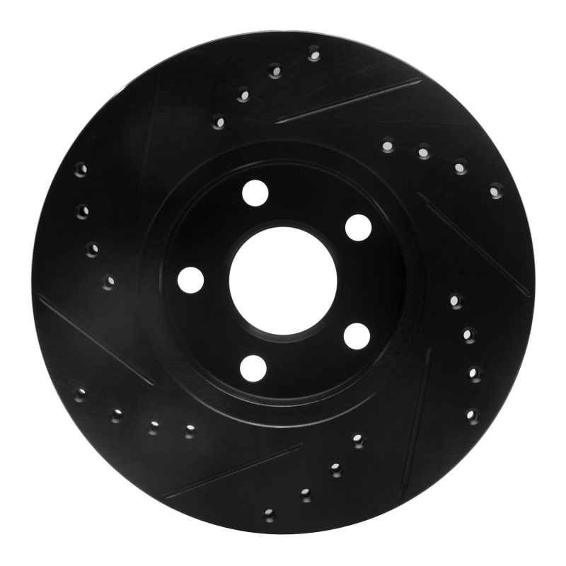 Picture of R1 90-05 Buick Skylark Front Right Drilled & Slotted Black Brake Rotor