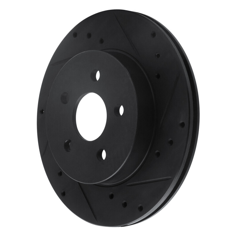 Picture of R1 88-88 Pontiac Fiero Rear/Front Right Drilled & Slotted Black Brake Rotor