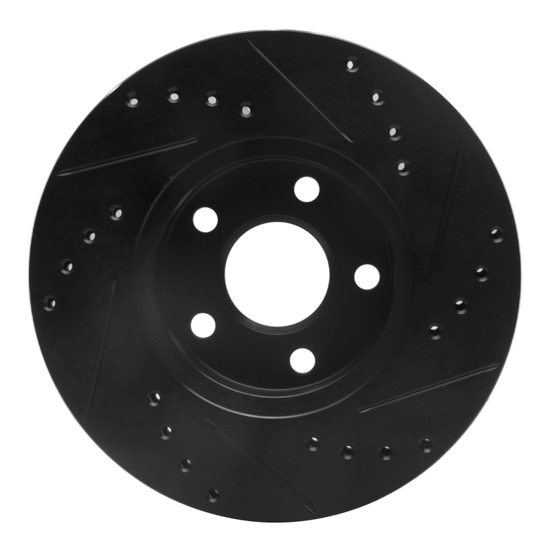 Picture of R1 90-05 Buick Skylark Front Left Drilled & Slotted Black Brake Rotor