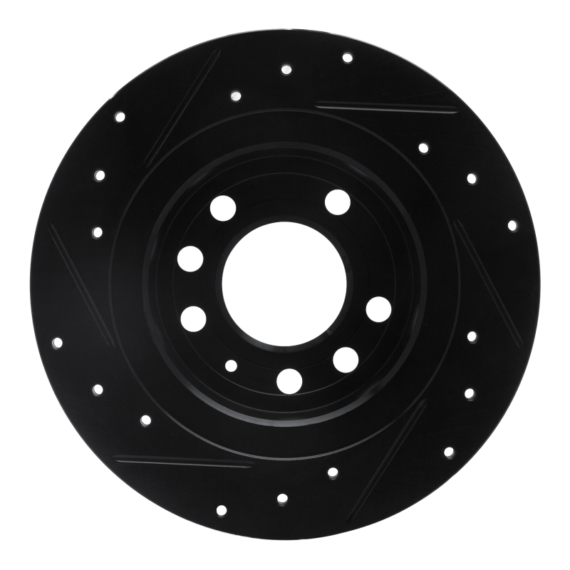 Picture of R1 85-92 Chevrolet Camaro Rear Right Drilled & Slotted Black Brake Rotor
