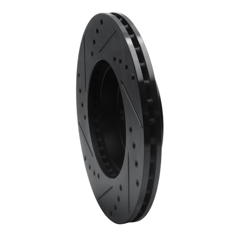 Picture of R1 90-05 Buick Skylark Front Right Drilled & Slotted Black Brake Rotor