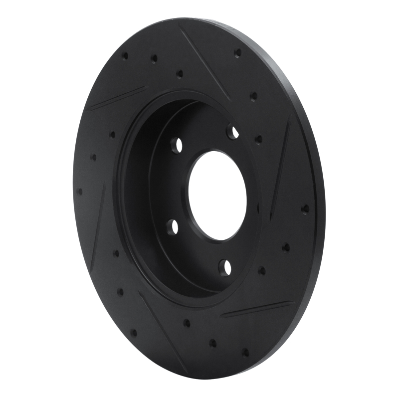 Picture of R1 92-05 Buick LeSabre Rear Left Drilled & Slotted Black Brake Rotor
