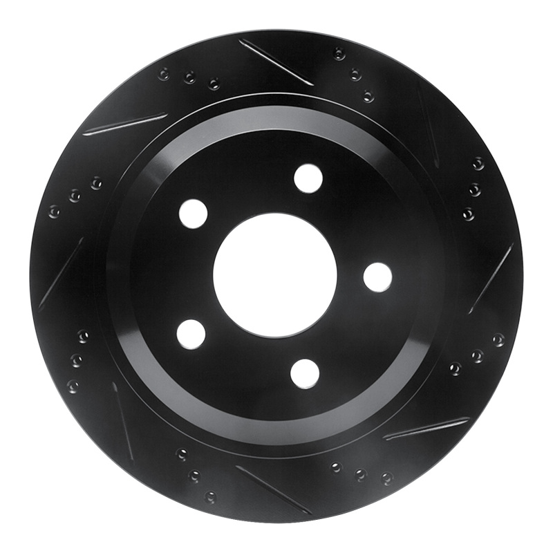 Picture of R1 98-02 Chevrolet Camaro Rear Right Drilled & Slotted Black Brake Rotor