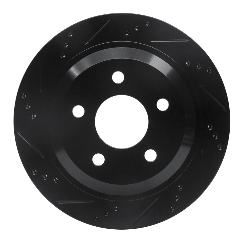 Picture of R1 98-02 Chevrolet Camaro Rear Left Drilled & Slotted Black Brake Rotor