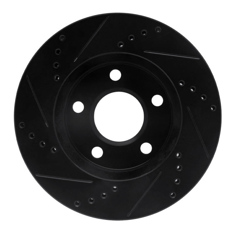 Picture of R1 97-05 Buick Century Front Right Drilled & Slotted Black Brake Rotor