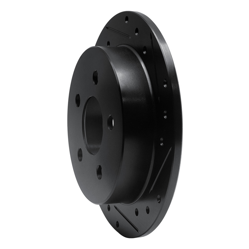 Picture of R1 97-05 Buick Century Rear Right Drilled & Slotted Black Brake Rotor