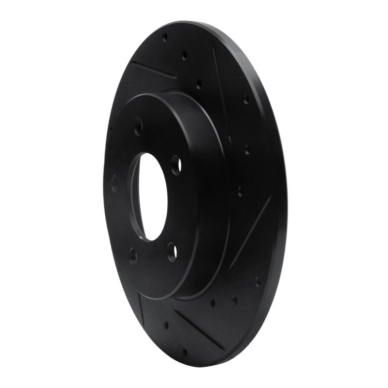 Picture of R1 92-05 Buick Park Avenue Rear Right Drilled & Slotted Black Brake Rotor