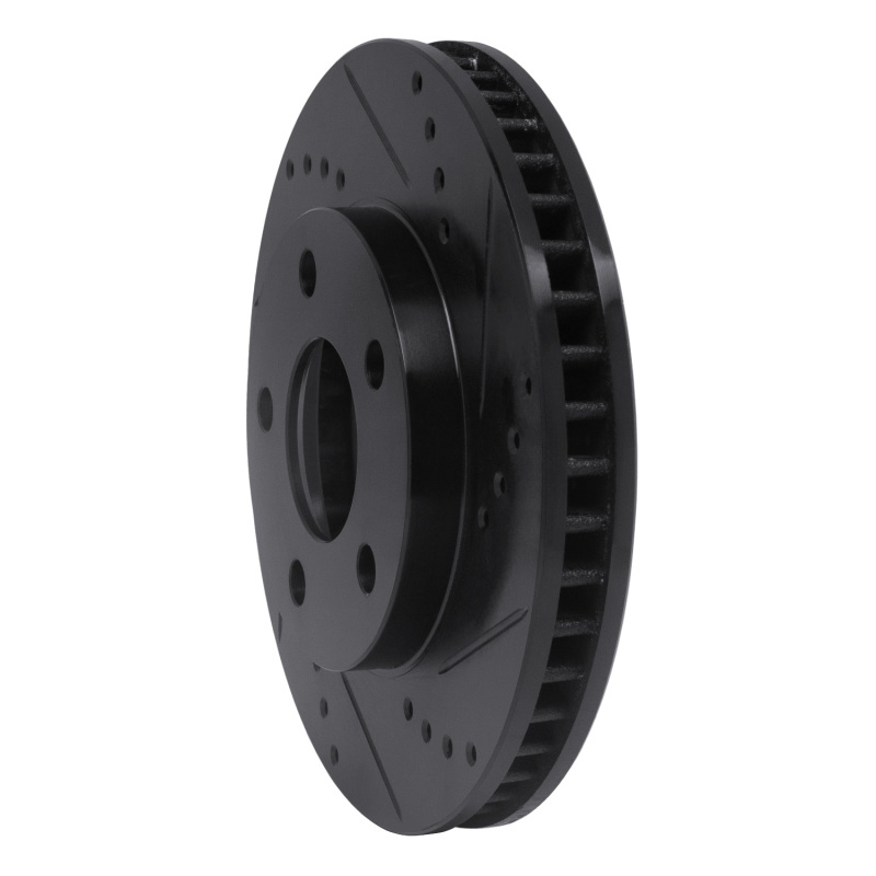 Picture of R1 97-05 Buick Century Front Right Drilled & Slotted Black Brake Rotor