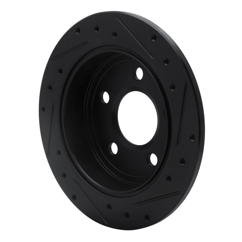 Picture of R1 97-05 Buick Century Rear Left Drilled & Slotted Black Brake Rotor