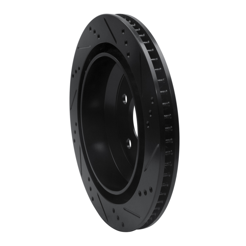 Picture of R1 98-02 Chevrolet Camaro Rear Left Drilled & Slotted Black Brake Rotor