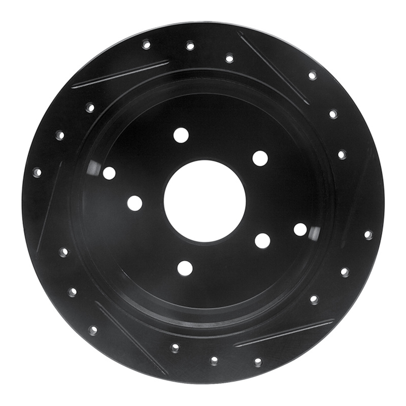 Picture of R1 04-04 Pontiac GTO Rear Left Drilled & Slotted Black Brake Rotor